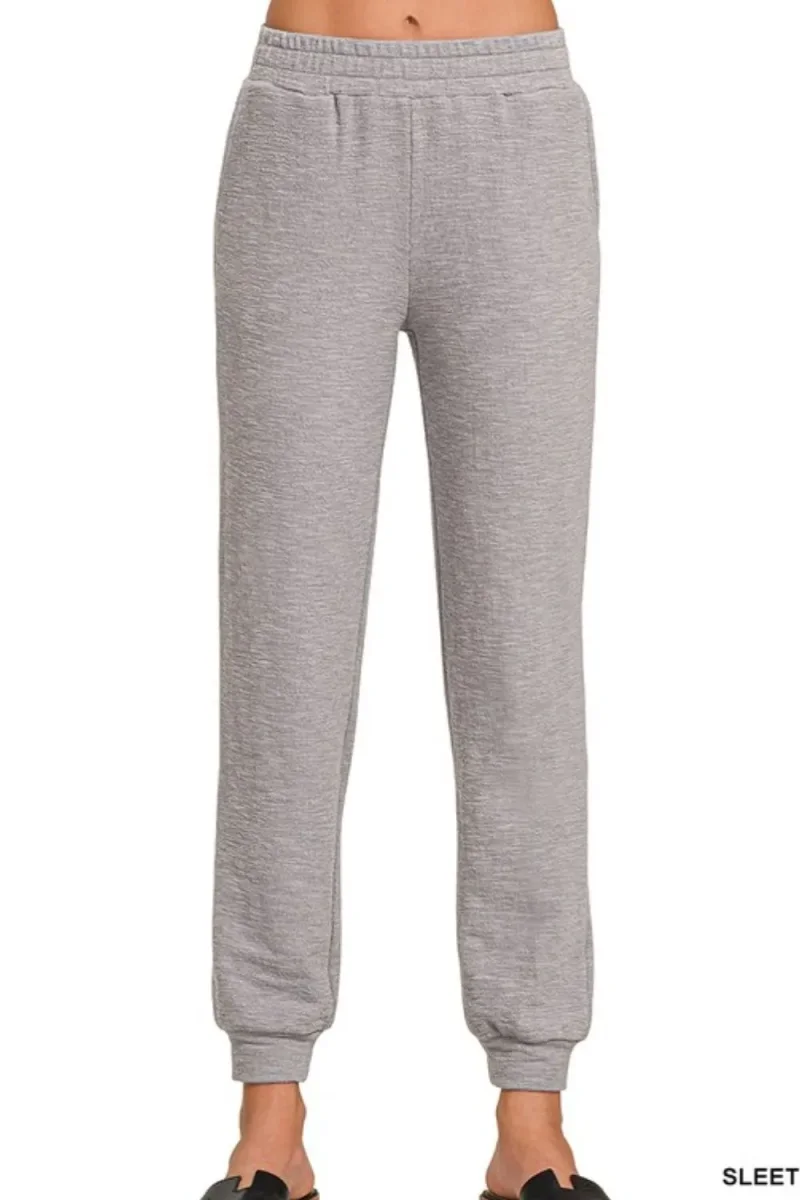 Zenana Cotton Slub joggerbukser - Billede 4